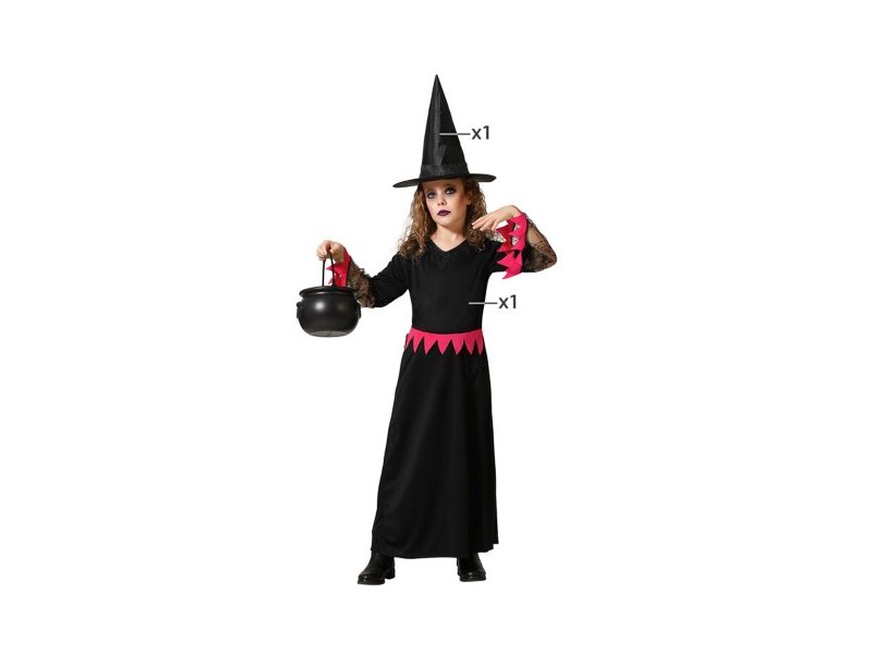 Маскировъчен костюм за деца Розов Вещица Halloween