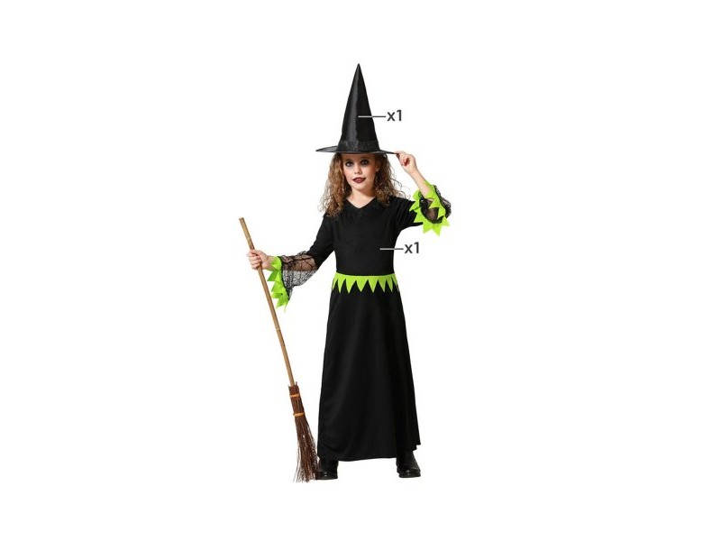 Маскировъчен костюм за деца Зелен Вещица Halloween Маскировъчен костюм за деца Зелен Вещица Halloween