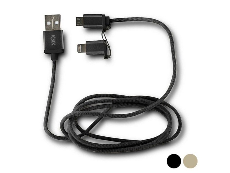 Кабел USB към Micro USB и Lightning KSIX