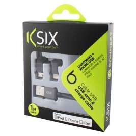 Кабел USB към Micro USB и Lightning KSIX