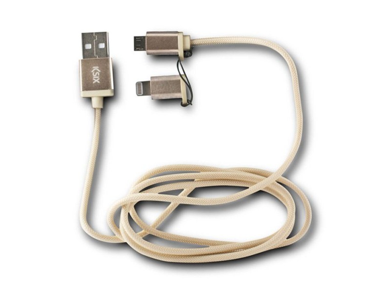 Кабел USB към Micro USB и Lightning KSIX