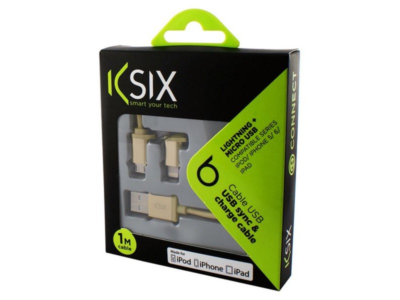 Кабел USB към Micro USB и Lightning KSIX