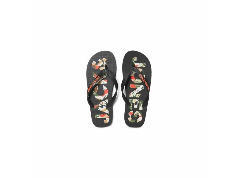 Джапанки за мъже Jack & Jones FWLOGO PALM PRINT 12230642 Черен
