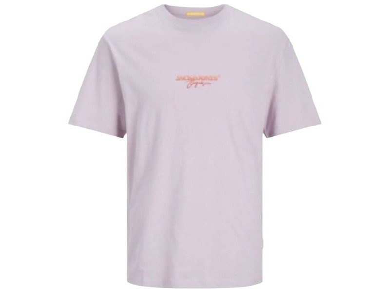 Мъжка тениска с къс ръкав Jack & Jones JORARUBA PUFF BRANDING TEE SS CREW NECK 12255557 Лилав