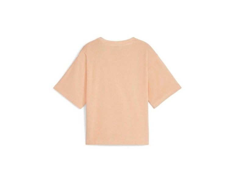 Дамска тениска с къс ръкав Puma ESS ELEVATED RELAXED 677947 45 Оранжев