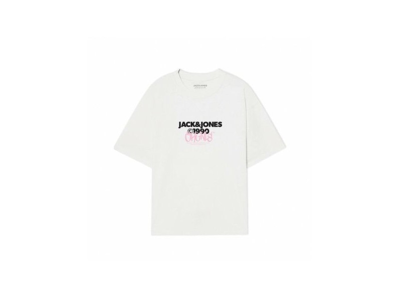 Мъжка тениска с къс ръкав Jack & Jones JORBUSHWICK TEE SS CREW NECK FST 12263939 Бял