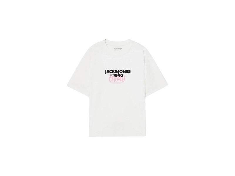 Мъжка тениска с къс ръкав Jack & Jones JORBUSHWICK TEE SS CREW NECK FST 12263939 Бял