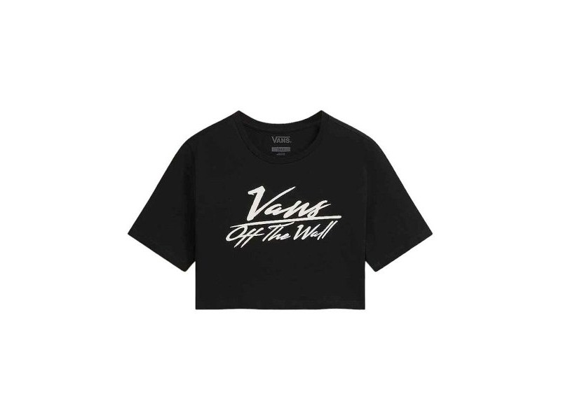 Дамска тениска с къс ръкав Vans GO ANYPLACE CREW CROP II Черен