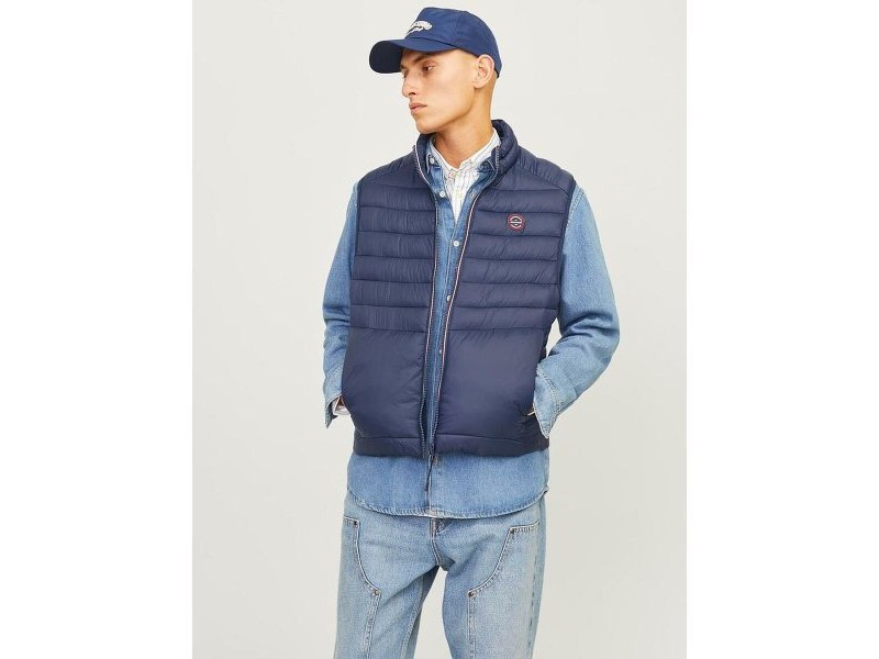Мъжка Ватирана Жилетка Jack & Jones JJESPRINT BODYWARMER COLLAR NOOS 12258457 Морско син
