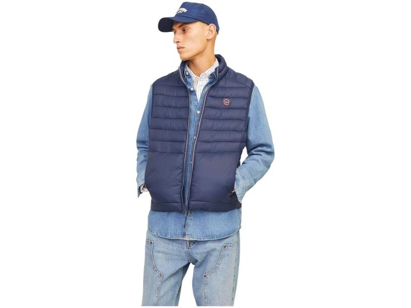 Мъжка Ватирана Жилетка Jack & Jones JJESPRINT BODYWARMER COLLAR NOOS 12258457 Морско син