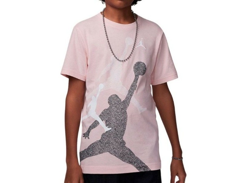 Детски Тениска с къс ръкав Jordan JDB GRADIENT STACKED JM SS TEE 95D119 AHC Розов