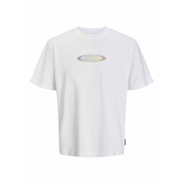 Мъжка тениска с къс ръкав Jack & Jones JCOPACER BRANDING PRINT 12273880 Бял