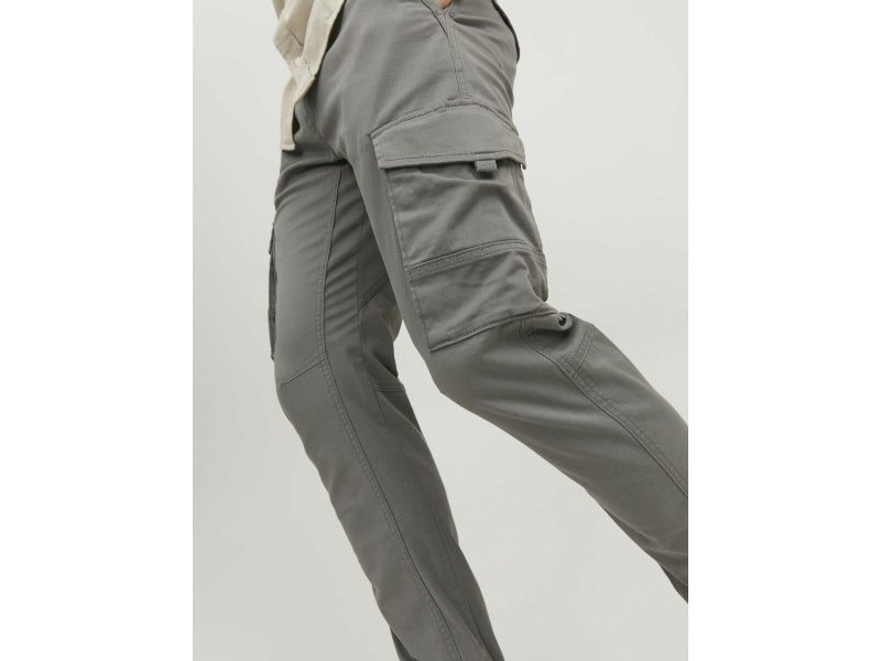 панталони Jack & Jones JPSTPAUL JJFLAKE CARGO 12139912 Сив