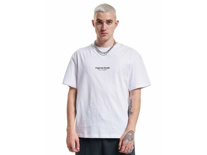 Мъжка тениска с къс ръкав Jack & Jones JORVESTERBRO TEE SS 12240121 Бял
