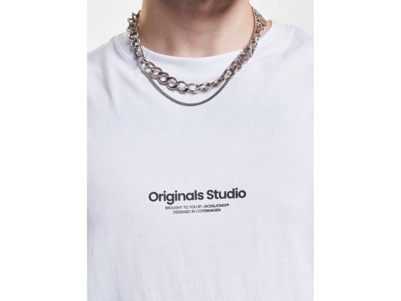 Мъжка тениска с къс ръкав Jack & Jones JORVESTERBRO TEE SS 12240121 Бял