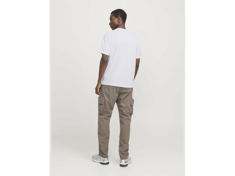 Мъжка тениска с къс ръкав Jack & Jones JCOFUSION FULL BRANDING 12273120 Бял