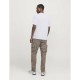 Мъжка тениска с къс ръкав Jack & Jones JCOFUSION FULL BRANDING 12273120 Бял