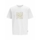 Мъжка тениска с къс ръкав Jack & Jones JCOTARMAC CAMO FRONT TEE 12273239 Бял