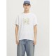 Мъжка тениска с къс ръкав Jack & Jones JCOTARMAC CAMO FRONT TEE 12273239 Бял