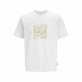 Мъжка тениска с къс ръкав Jack & Jones JCOTARMAC CAMO FRONT TEE 12273239 Бял