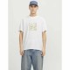 Мъжка тениска с къс ръкав Jack & Jones JCOTARMAC CAMO FRONT TEE 12273239 Бял