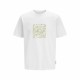 Мъжка тениска с къс ръкав Jack & Jones JCOTARMAC CAMO FRONT TEE 12273239 Бял