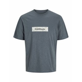Мъжка тениска с къс ръкав Jack & Jones JORSPLIT AOP BRANDING TEE 12272993 Сив