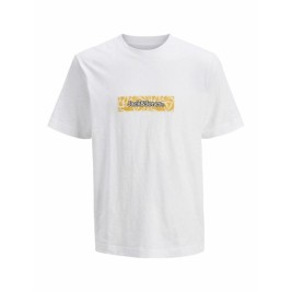 Мъжка тениска с къс ръкав Jack & Jones JORSPLIT AOP BRANDING TEE 12272993 Бял