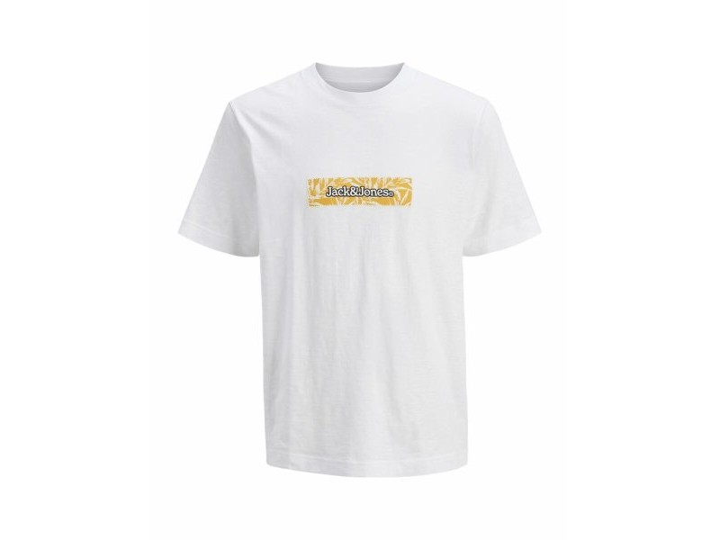 Мъжка тениска с къс ръкав Jack & Jones JORSPLIT AOP BRANDING TEE 12272993 Бял