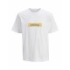 Мъжка тениска с къс ръкав Jack & Jones JORSPLIT AOP BRANDING TEE 12272993 Бял