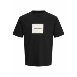 Мъжка тениска с къс ръкав Jack & Jones JORSPLIT AOP BRANDING TEE 12272993 Черен