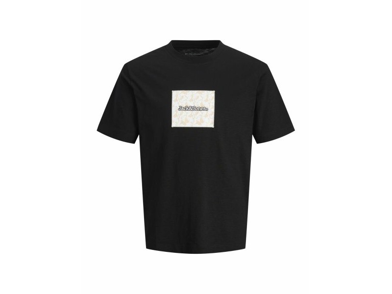 Мъжка тениска с къс ръкав Jack & Jones JORSPLIT AOP BRANDING TEE 12272993 Черен