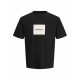 Мъжка тениска с къс ръкав Jack & Jones JORSPLIT AOP BRANDING TEE 12272993 Черен