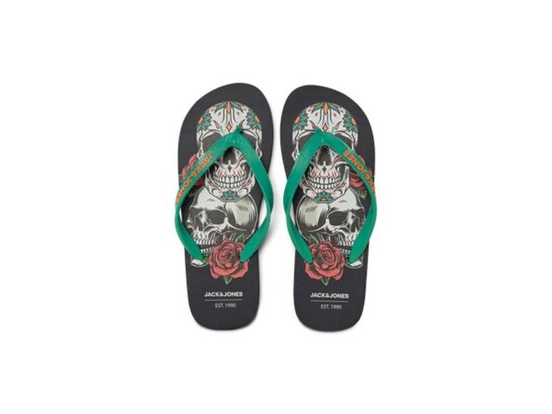 Джапанки за мъже Jack & Jones JFWSKULLS FLIP FLOP 12280854 Черен