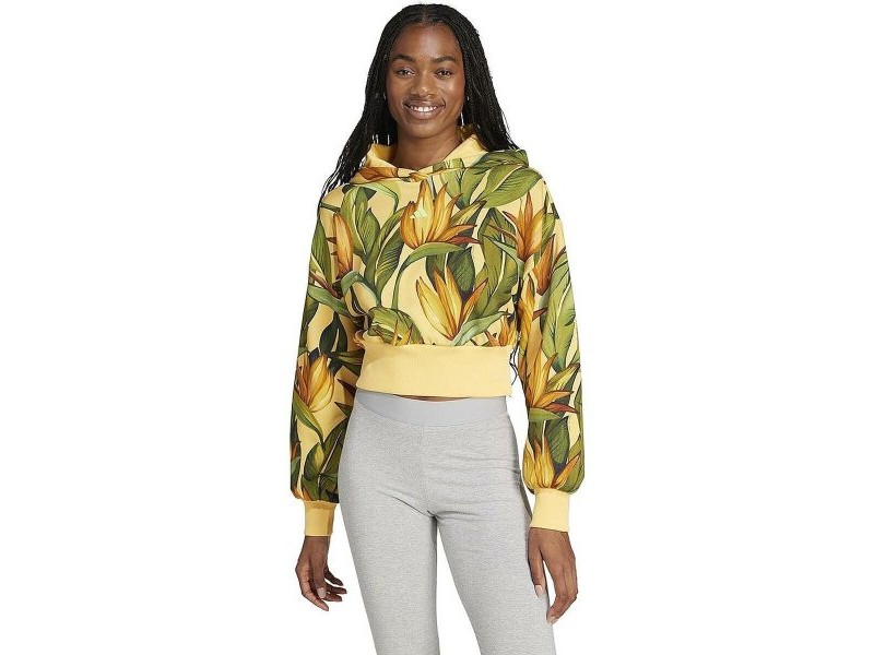 Дамски суичър с качулка Adidas FARM HOODIE JD6282 Жълт