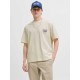 Мъжка тениска с къс ръкав Jack & Jones JORNORREBRO TYPO TEE SS CREW NECK NOOS 12282898 Бежов