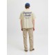 Мъжка тениска с къс ръкав Jack & Jones JORNORREBRO TYPO TEE SS CREW NECK NOOS 12282898 Бежов