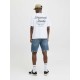 Мъжка тениска с къс ръкав Jack & Jones JORNORREBRO TYPO TEE SS CREW NECK NOOS 12282898 Бял