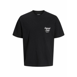 Мъжка тениска с къс ръкав Jack & Jones JORNORREBRO TYPO TEE SS CREW NECK NOOS 12282898 Черен