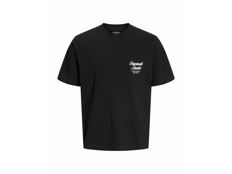Мъжка тениска с къс ръкав Jack & Jones JORNORREBRO TYPO TEE SS CREW NECK NOOS 12282898 Черен