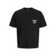 Мъжка тениска с къс ръкав Jack & Jones JORNORREBRO TYPO TEE SS CREW NECK NOOS 12282898 Черен