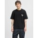 Мъжка тениска с къс ръкав Jack & Jones JORNORREBRO TYPO TEE SS CREW NECK NOOS 12282898 Черен