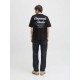 Мъжка тениска с къс ръкав Jack & Jones JORNORREBRO TYPO TEE SS CREW NECK NOOS 12282898 Черен