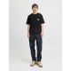 Мъжка тениска с къс ръкав Jack & Jones JORNORREBRO TYPO TEE SS CREW NECK NOOS 12282898 Черен