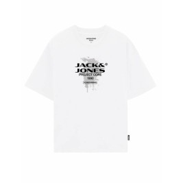 Мъжка тениска с къс ръкав Jack & Jones JCOCONDOR TEE SS CREW NECK FST 12284437 Бял