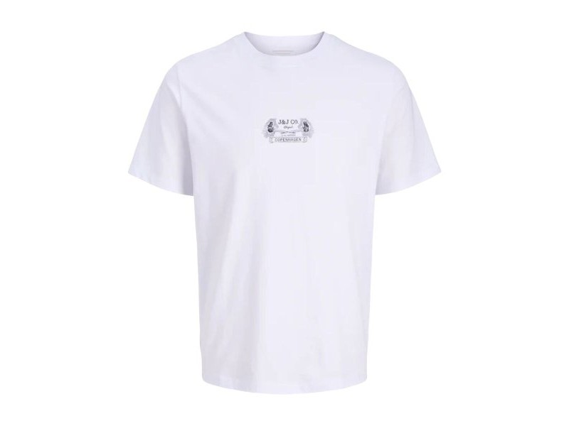 Мъжка тениска с къс ръкав Jack & Jones JORRETRO TEE SS CREW NECK SMU 12288009 Бял