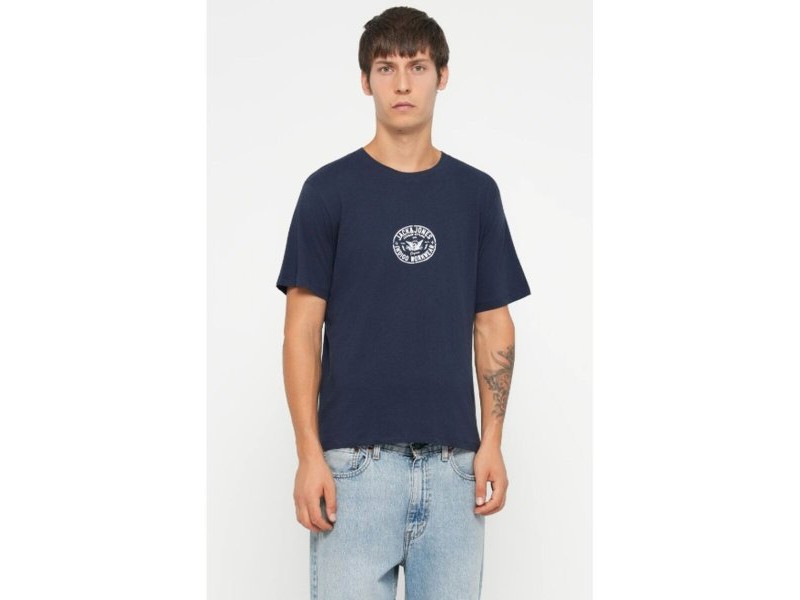 Мъжка тениска с къс ръкав Jack & Jones JORRETRO TEE SS CREW NECK SMU 12288009 Морско син
