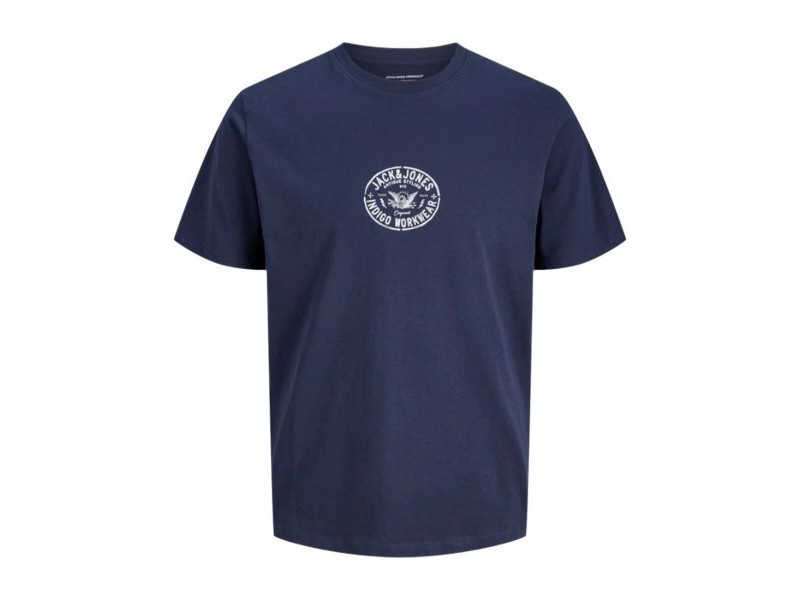 Мъжка тениска с къс ръкав Jack & Jones JORRETRO TEE SS CREW NECK SMU 12288009 Морско син