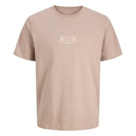 Мъжка тениска с къс ръкав Jack & Jones JORRETRO TEE SS CREW NECK SMU 12288009 Кафяв