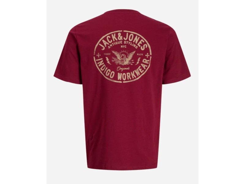 Мъжка тениска с къс ръкав Jack & Jones JORRETRO TEE SS CREW NECK SMU 12288009 Червен